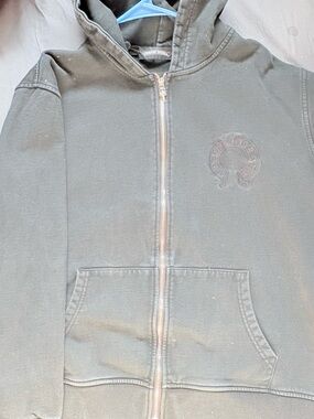 Chrome Hearts Black Hoodie with Signature Sword Zipper